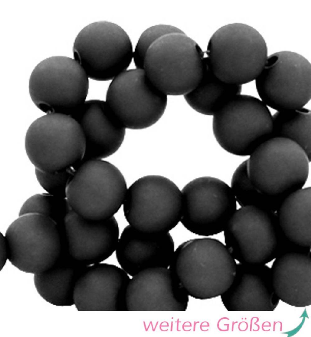 Sadingo Acrylperlen matt Schwarz 4,6,8,10 mm Black Friday