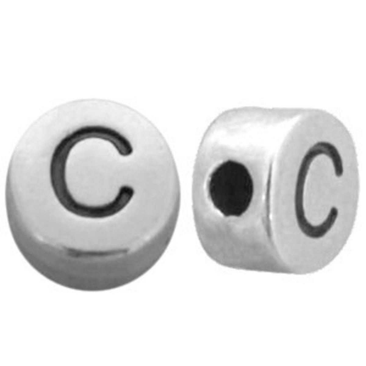 Sadingo Buchstabenperlen Set Metall silber, Bastelbedarf Tägliche Deals