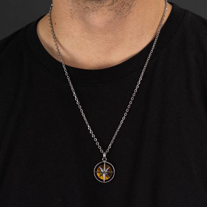 Save Brave Kette Polar mit braunem Tigerauge VIP-Rabatte