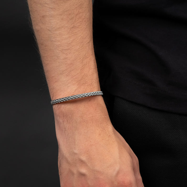 Save Brave Armreif Weave mit glänzendes Webmuster Neueste Stile