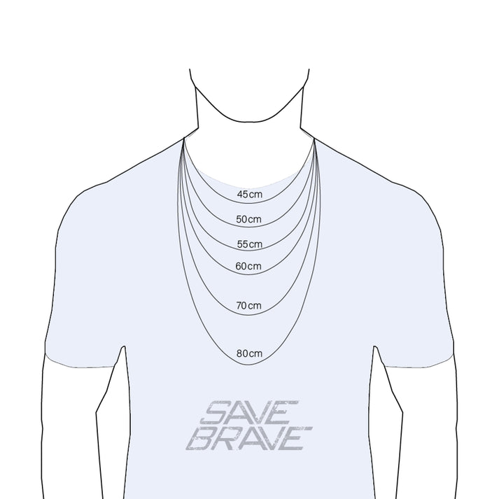 Save Brave Ankerkette mit Dog Tag Anhänger Sonderangebot der Fabrik