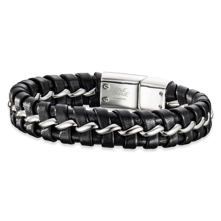 Save Brave Armband Lima aus geflochtenem Leder & Edelstahl 2025