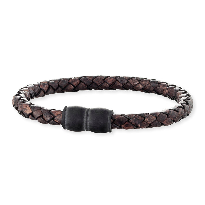 Save Brave Lederarmband Aaron mit Carbonperlen Verkauf