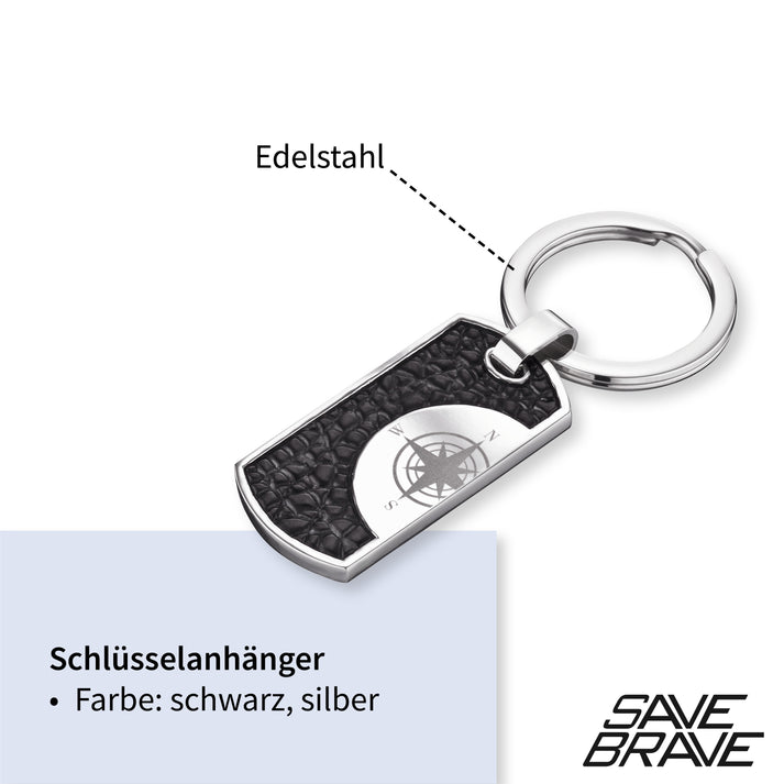 Save Brave Schlüsselanhänger aus Edelstahl Vatertagsangebot