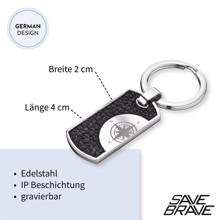 Save Brave Schlüsselanhänger aus Edelstahl Vatertagsangebot