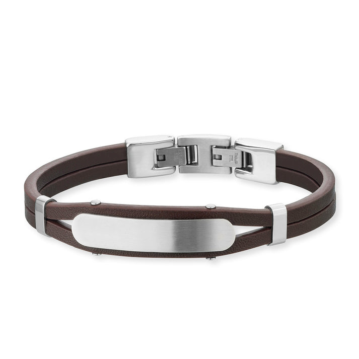 Save Brave Lederarmband Dexter mit Edelstahl Tiefpreis