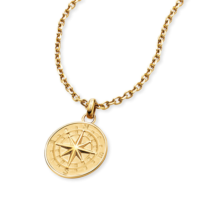 Save Brave Ankerkette mit Anhänger Polarkompass - Polarstern Gold Sonderangebot der Fabrik