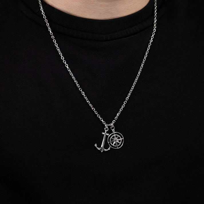 Save Brave Ankerkette mit Anhängern Anchorpolar - Farbe Silber Discount Store für neue Produkte
