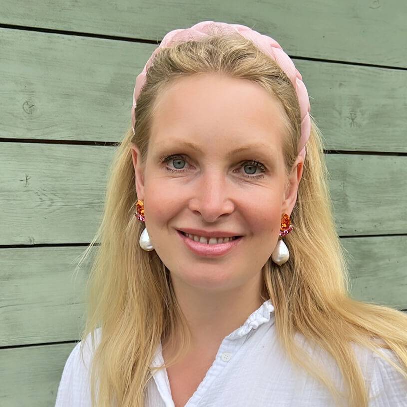 SchwesterSchwester Funkelnde Ohrstecker in Pink und Orange mit federleichten Baumwolltropfen Fabrik Onlineshop