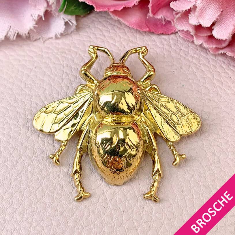 SchwesterSchwester Vergoldete Hummel-Brosche von AmuseToi Vierteljährliche Förderung