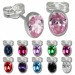Silberdream SilberDream Ohrringe Zirkonia oval fuchsia 925er Ohrstecker SDO552D Riesige Rabatte