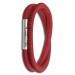 Silberdream SilberDream Leder Armband doppelt 40cm fuchsia Edelstahlverschluss LAB0840 Begrenztes Angebot
