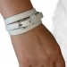 Silberdream SilberDream Lederarmband weiß unisex Leder Armband LAC560W Letzte 3 Tage