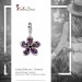 Silberdream SilberDream 925 Charm Blume lila Armband Ketten Anhänger FC4116 Weihnachtsangebot