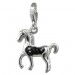 Silberdream SilberDream Glitzer Charm Pferd schwarz Zirkonia Kristalle Anhänger GSC570S