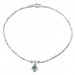 Silberdream SilberDream Fußkette Herz 23cm Zirkonia hellblau Silber SDF2023H Fabrikpreis