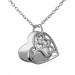 Silberdream SilberDream Kette Doppel Herz 925 Sterling Silber 45cm SDK8007J Super Rabatt
