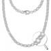 Silberdream SilberDream Erbskette rund 925er Silber Halskette 45cm Kette SDK20845