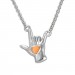 Silberdream SilberDream Collier Kette Handzeichen -Ich liebe dich- 925 Silber 46cm SDK50844E Fabrikpreis