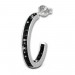 Silberdream SilberDream Ohrringe Glitzer Creole schwarz Zirkonia 925 Silber SDO8701S Großer Ausverkauf