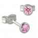 Silberdream SilberDream Ohrringe Zirkonia rosa 3mm 925 Silber Ohrstecker SDO5533A