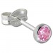 Silberdream SilberDream Ohrringe Zirkonia rosa 3mm 925 Silber Ohrstecker SDO5533A Exklusivangebot