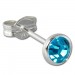 Silberdream SilberDream Ohrring Zirkonia türkis 4mm 925 Silber Ohrstecker SDO5534T Lagerräumung