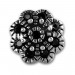 Silberdream SilberDream Ohrstecker Blume Zirkonia schwarz 925er Silber Damen SDO8519S Neueste Mode