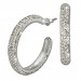 Silberdream SilberDream Glitzer Creole Glamour weiß Zirkonias GSO212W