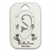 Silberdream SilberDream Ohrstecker 3er Set Zirkonia, Fischgräte, Katze 925 Ohrring SDS625WS