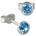 Silberdream SilberDream Ohrring Zirkonia hellblau 4mm 925 Silber Ohrstecker SDO5534H