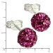 Silberdream SilberDream Ohrstecker Halbkugel pink 925er Glitzer Kristalle GSO217P Fabrikpreis