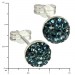 Silberdream SilberDream Ohrstecker Halbkugel blau 925er Glitzer Kristalle GSO217B Vatertagsangebot