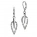 Silberdream SilberDream Ohrhänger Blatt Zirkonia weiß 925 Silber Ohrring SDO4285W
