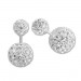 Silberdream SilberDream Doppel-Ohrringe Glitzerperlen weiß Tribal Design 925 Silber SDO8516W