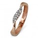 Silberdream GoldDream Gold Ring Welle Zirkonia weiß Gr.58 333er Rosegold GDR501E58