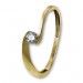 Silberdream GoldDream Gold Ring Welle Zirkonia Gr.60 333er Gelbgold GDR530Y60