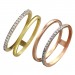 Silberdream GoldDream Gold Doppel Ring Zirkonia weiß Gr.56 333er Rosegold GDR505E56 Clearance-Verkauf