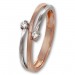 Silberdream GoldDream Gold Ring Boho zweifarbig Zirkonia Gr.60 333er Rosegold GDR532E60