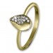 Silberdream GoldDream Gold Ring Blatt Zirkonia weiß Gr.54 333er Gelbgold GDR506Y54