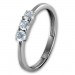 Silberdream GoldDream Gold Ring 3er Zirkonia weiß Gr.60 333er Weißgold GDR511J60
