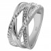 Silberdream SilberDream Ring Bandring gedreht Zirkonia weiß Gr.58 aus 925er Silber SDR411W58