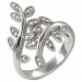 Silberdream SilberDream Ring Blätter Zirkonia weiß Gr.60 aus 925er Silber SDR414W60