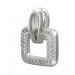 Silberdream SilberDream Glitzer Kettenanhänger Square Zirkonia weiß Damen 925 Silber GSH402W