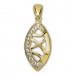 Silberdream GoldDream Kettenanhänger Blatt Zirkonia 333 Gold Anhänger Echtschmuck GDH5060Y Sonderangebot der Fabrik